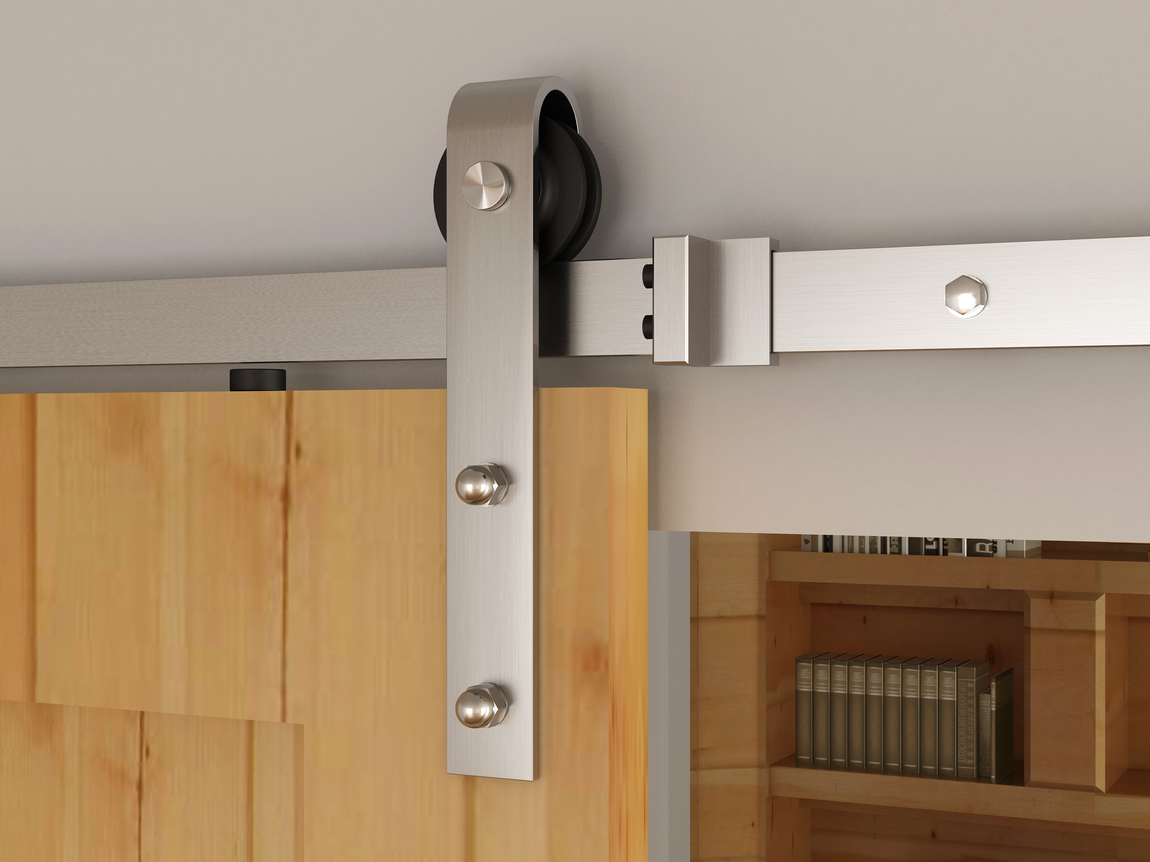 Stainlees Steel Barn Door Hardware MCO04SS
